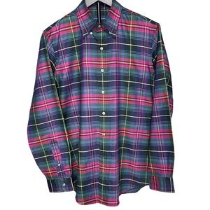 Ralph Lauren Men's Multi Plaid Button Down Shirt Long Sleeve Classic Fit Size S